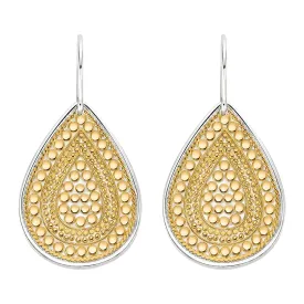 Anna Beck Beaded Teardrop Dangle Earrings - Gold Plated