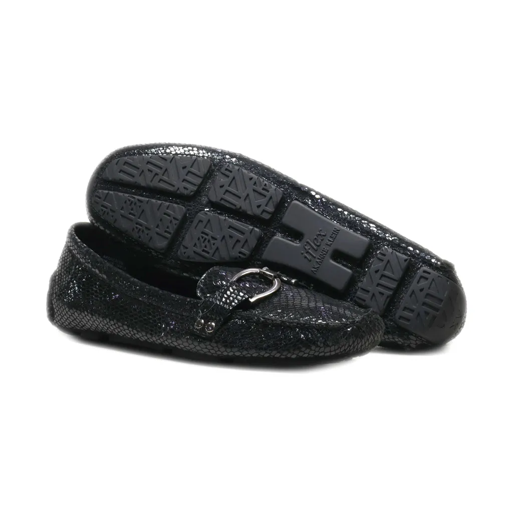 Anne Klein Loafers Leather Black Colour For Women