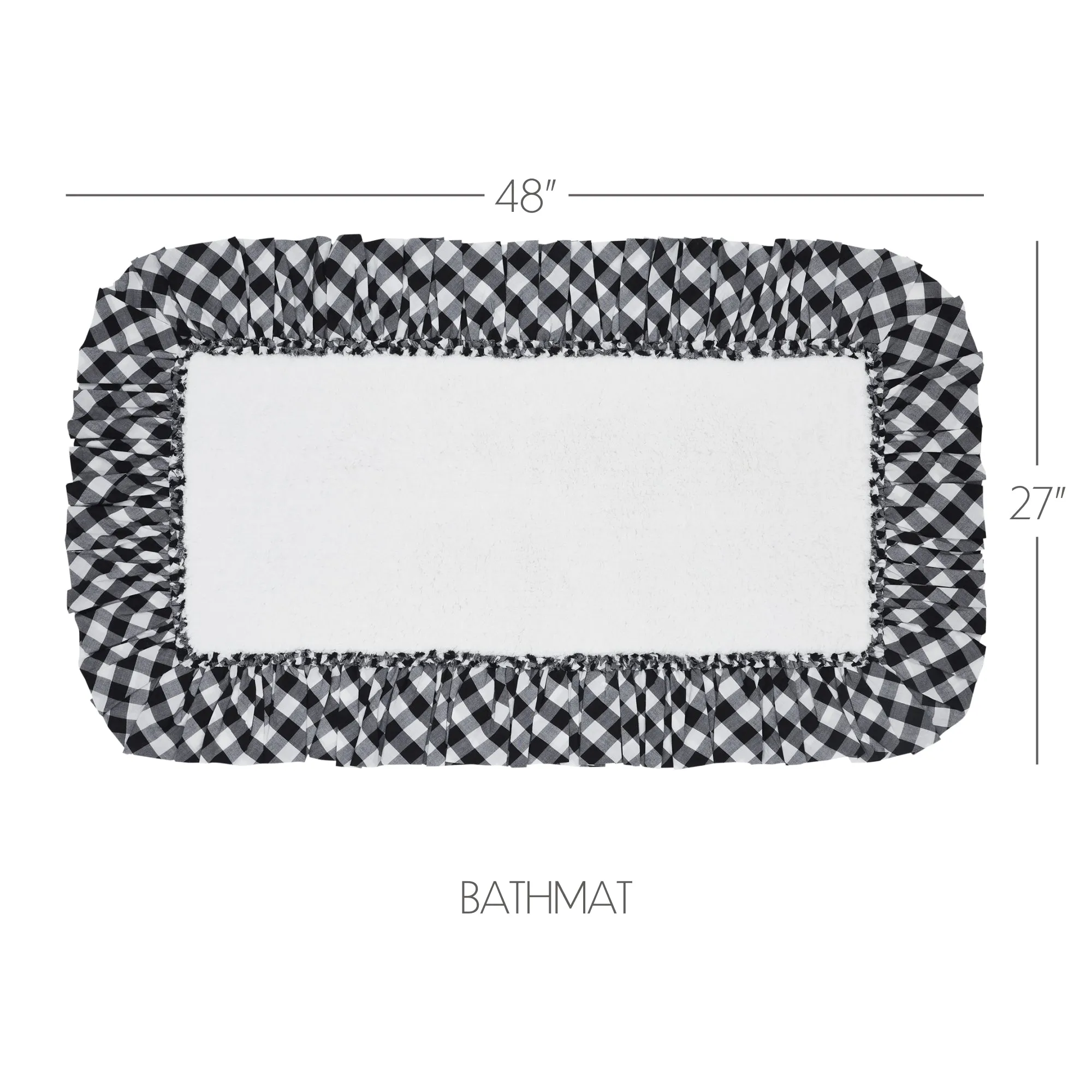 Annie Buffalo Black Check Bathmat 27x48