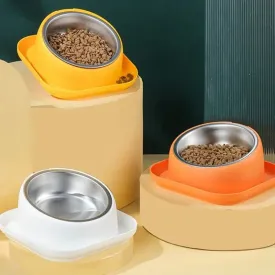 Anniepaw Non-Skid Cat Food Bowl Tilted Angle No-Spill Cat Food Bowl Dog Cat Food Bowl