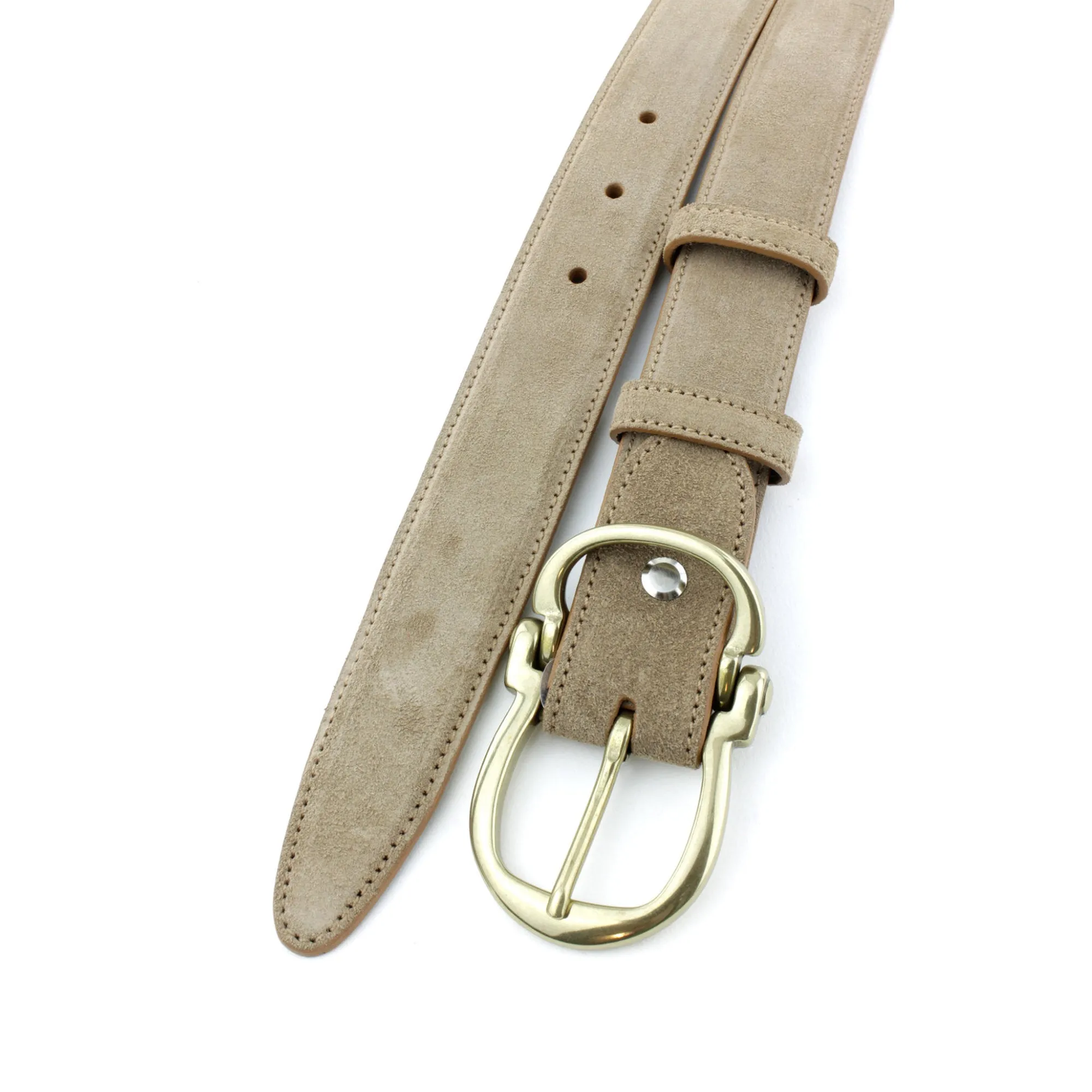 Antelope narrow suede equestrian style belt