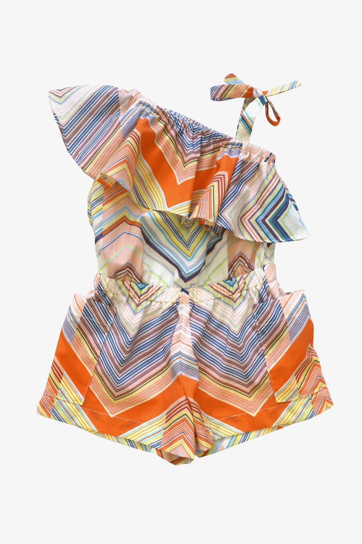 Anthem of the Ants Asymmetric Kaleidoscope Girls Romper (Size 4 left)