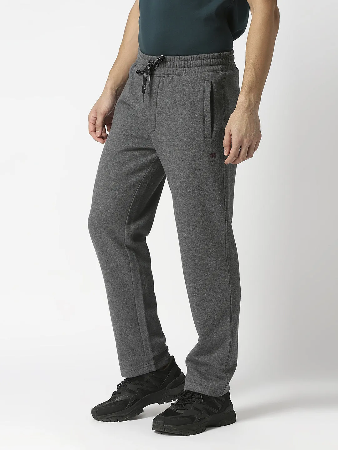 Anthra Melange Fleece Track Pants