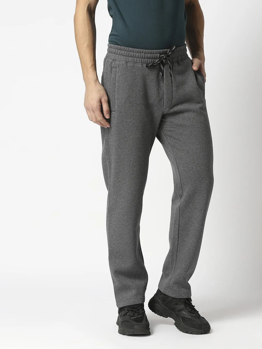 Anthra Melange Fleece Track Pants