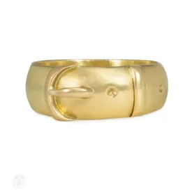 Antique gold buckle ring