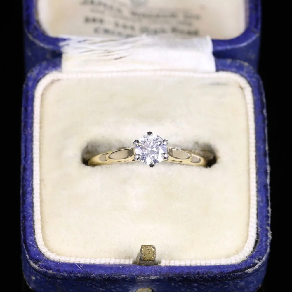 Antique Victorian Diamond Solitaire Ring Circa 1900