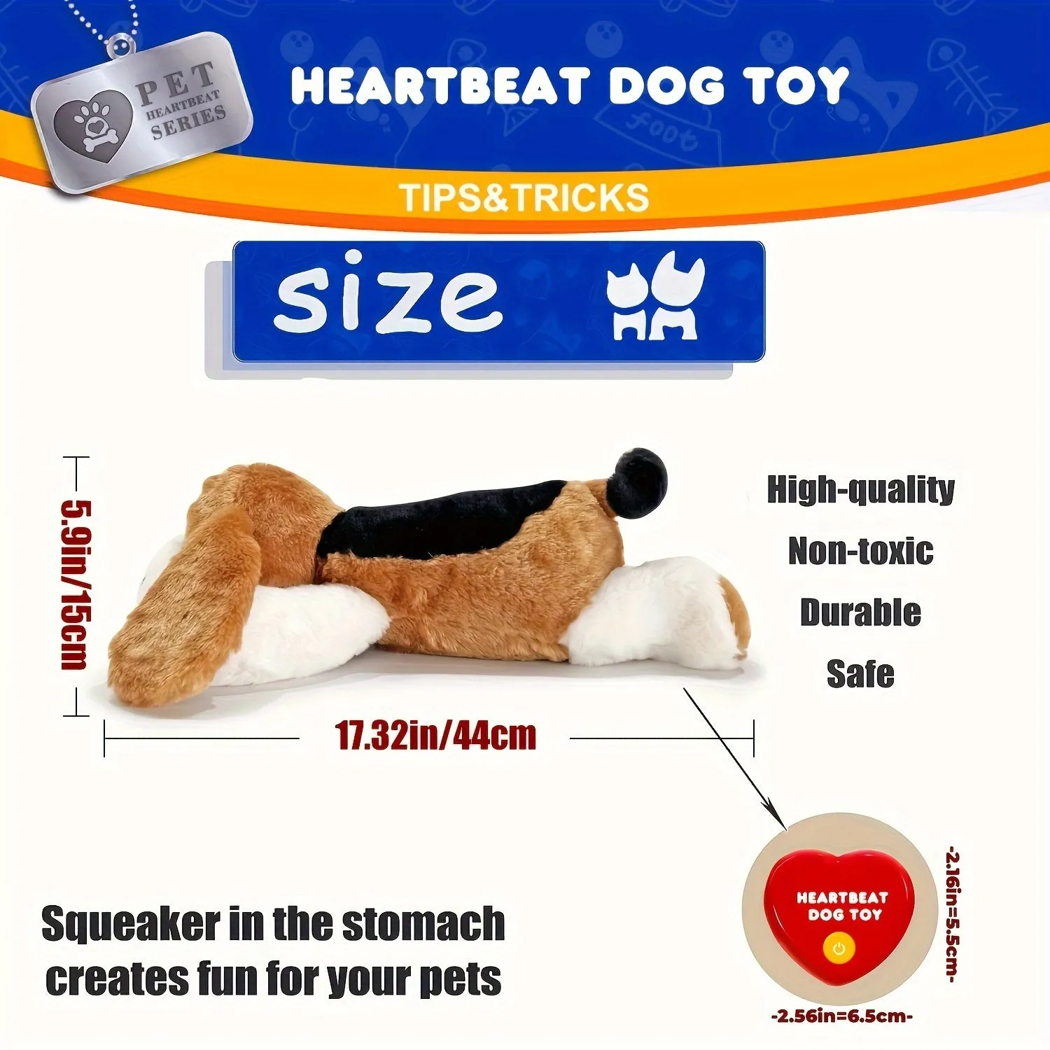 Anxietyrelieving Heartbeat Stuffed Toy Interactive Pet Plush