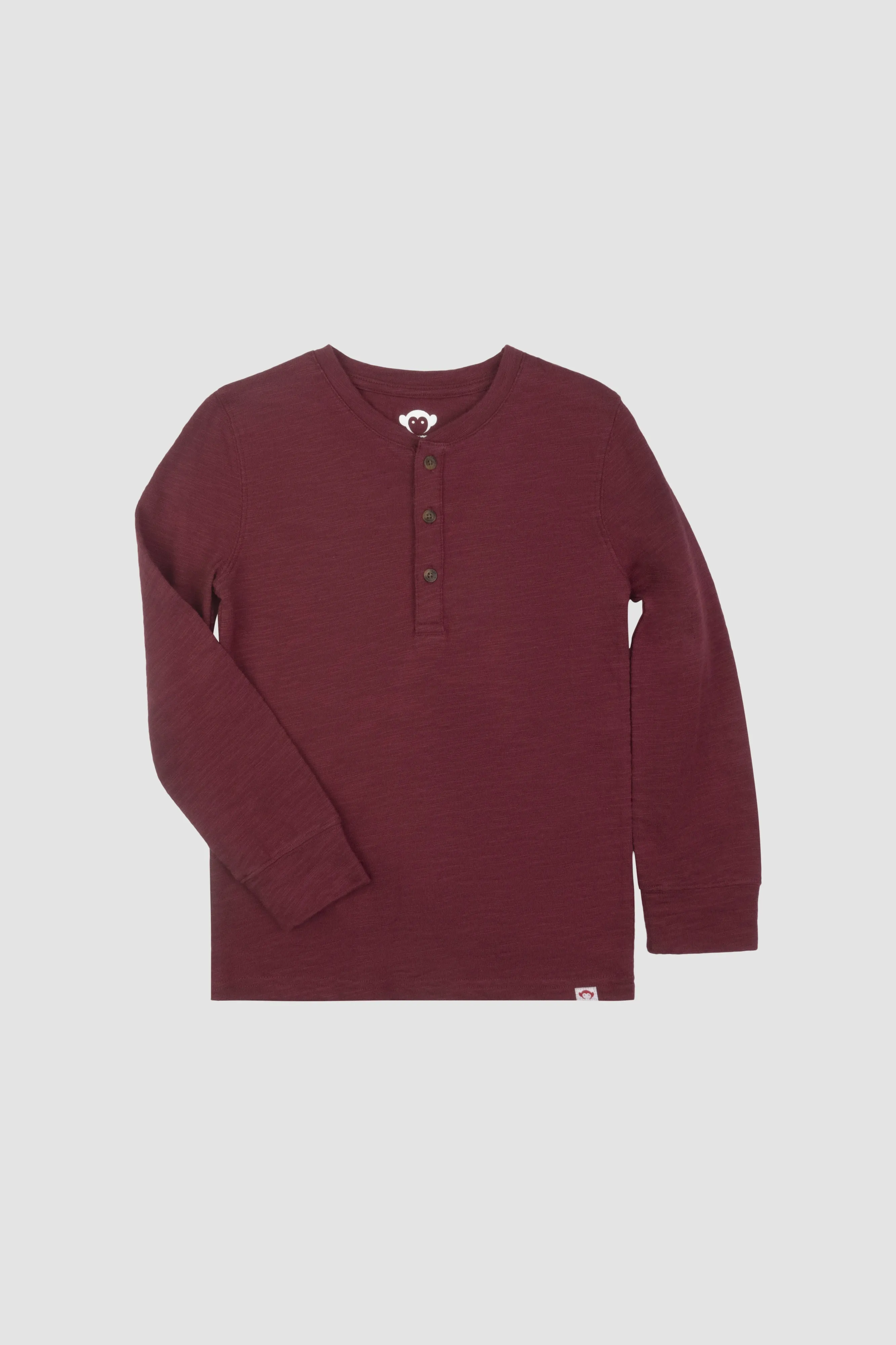 APP Allday Henley Long Sleeve in Chili Pepper