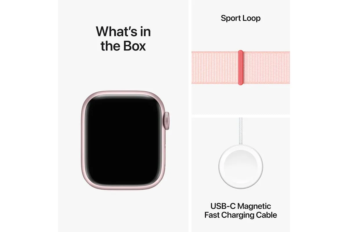 Apple Watch Series 9 | 41mm | Pink Aluminium Light Pink Sport Loop