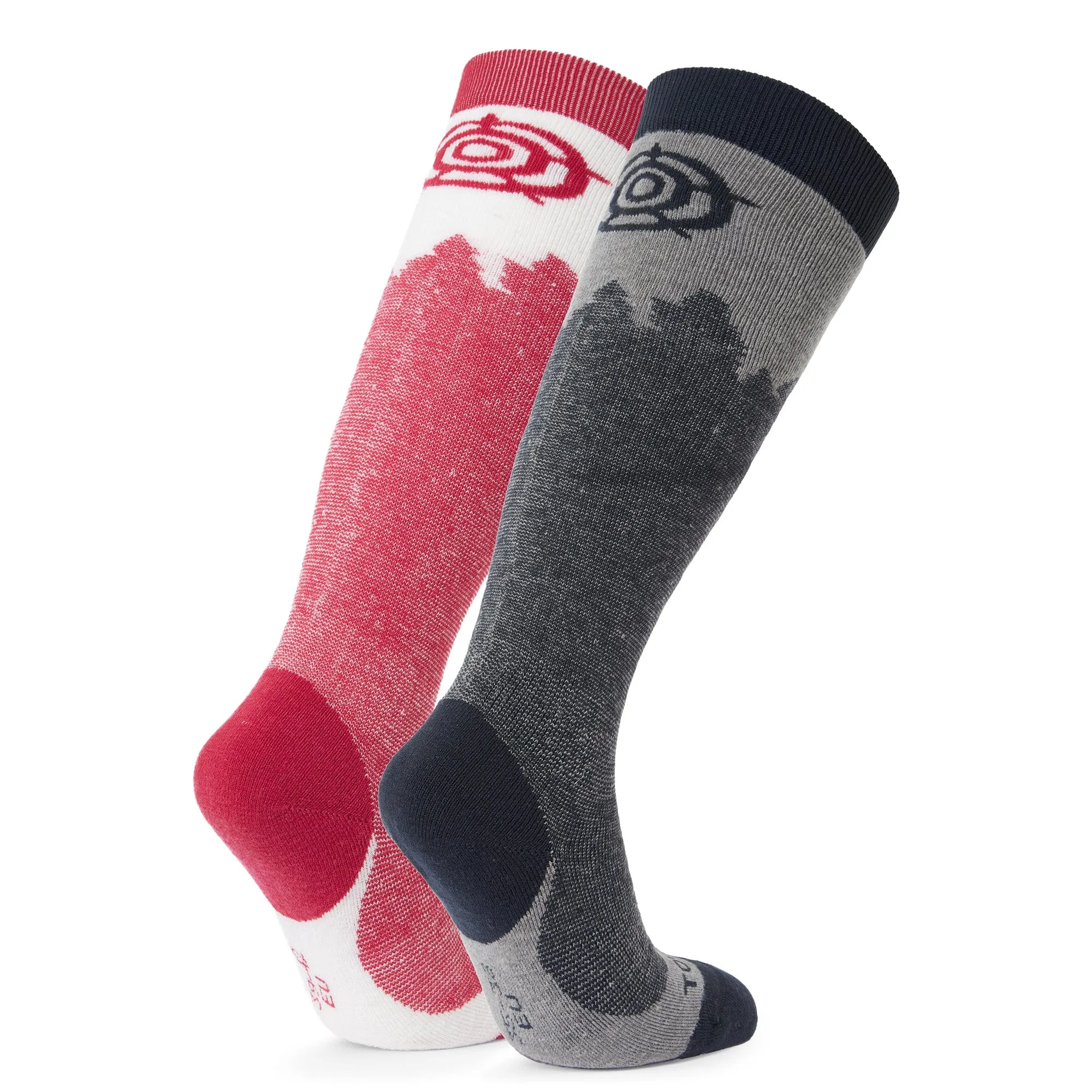 Aprica 2 Pack Womens Ski Sock - Dark Indigo/Dark Pink