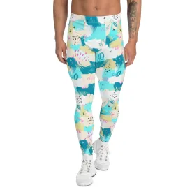 Aqua Abstract Men's Leggings