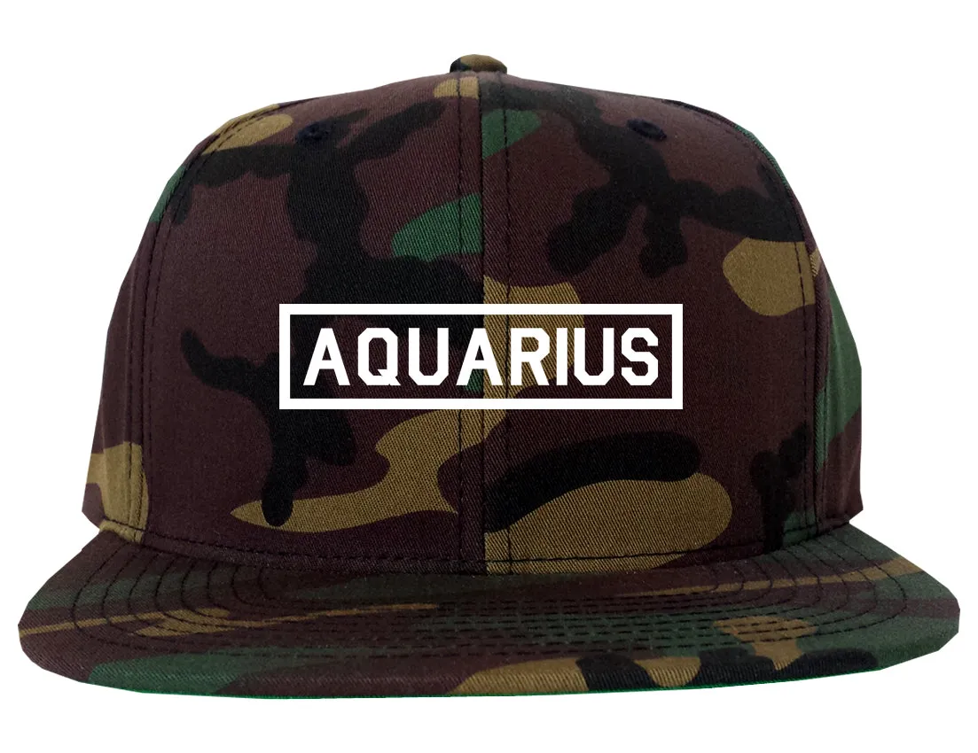 Aquarius Horoscope Sign Mens Snapback Hat