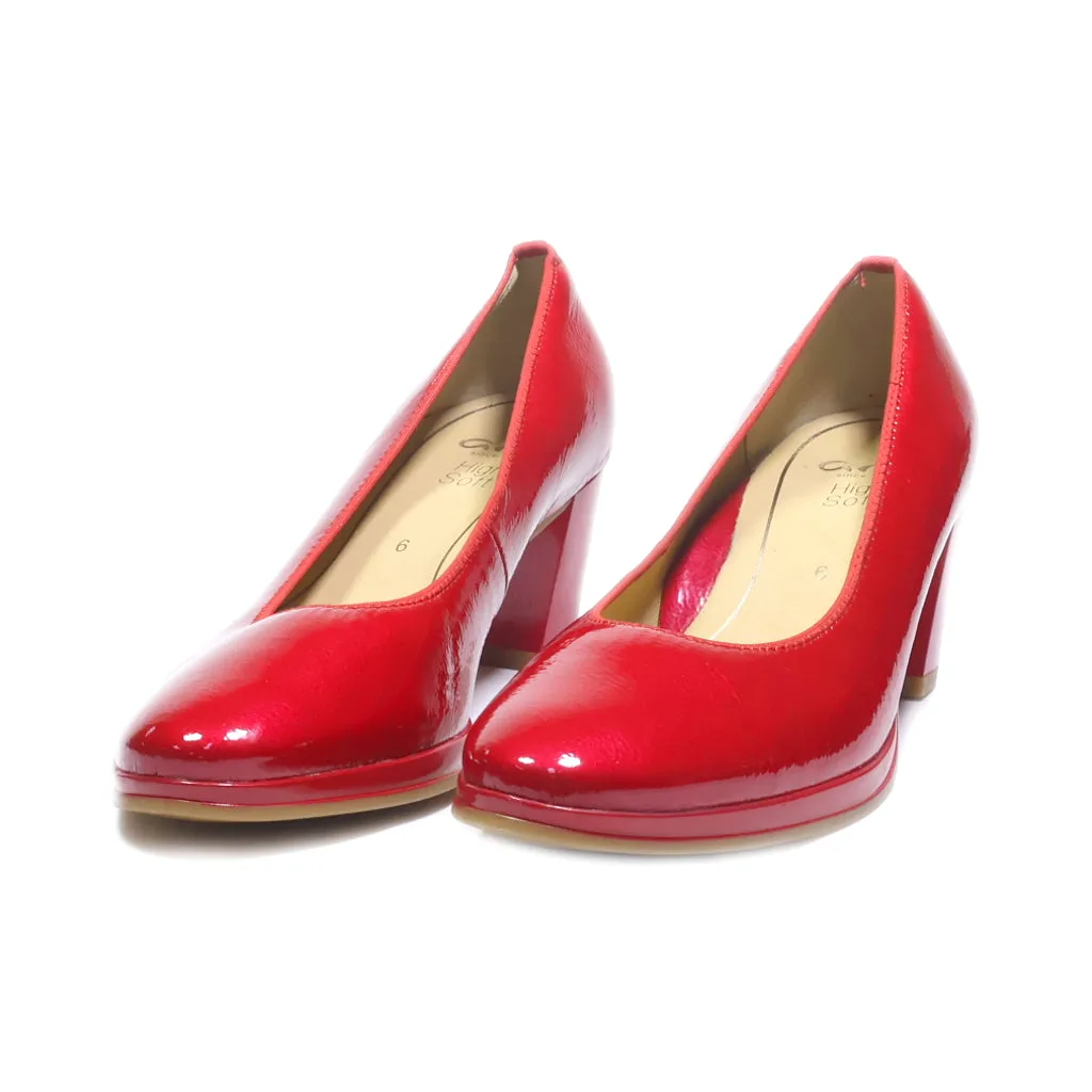 Ara High-Heel Shoes Leather Red Colour For Women