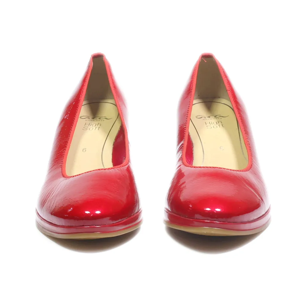 Ara High-Heel Shoes Leather Red Colour For Women