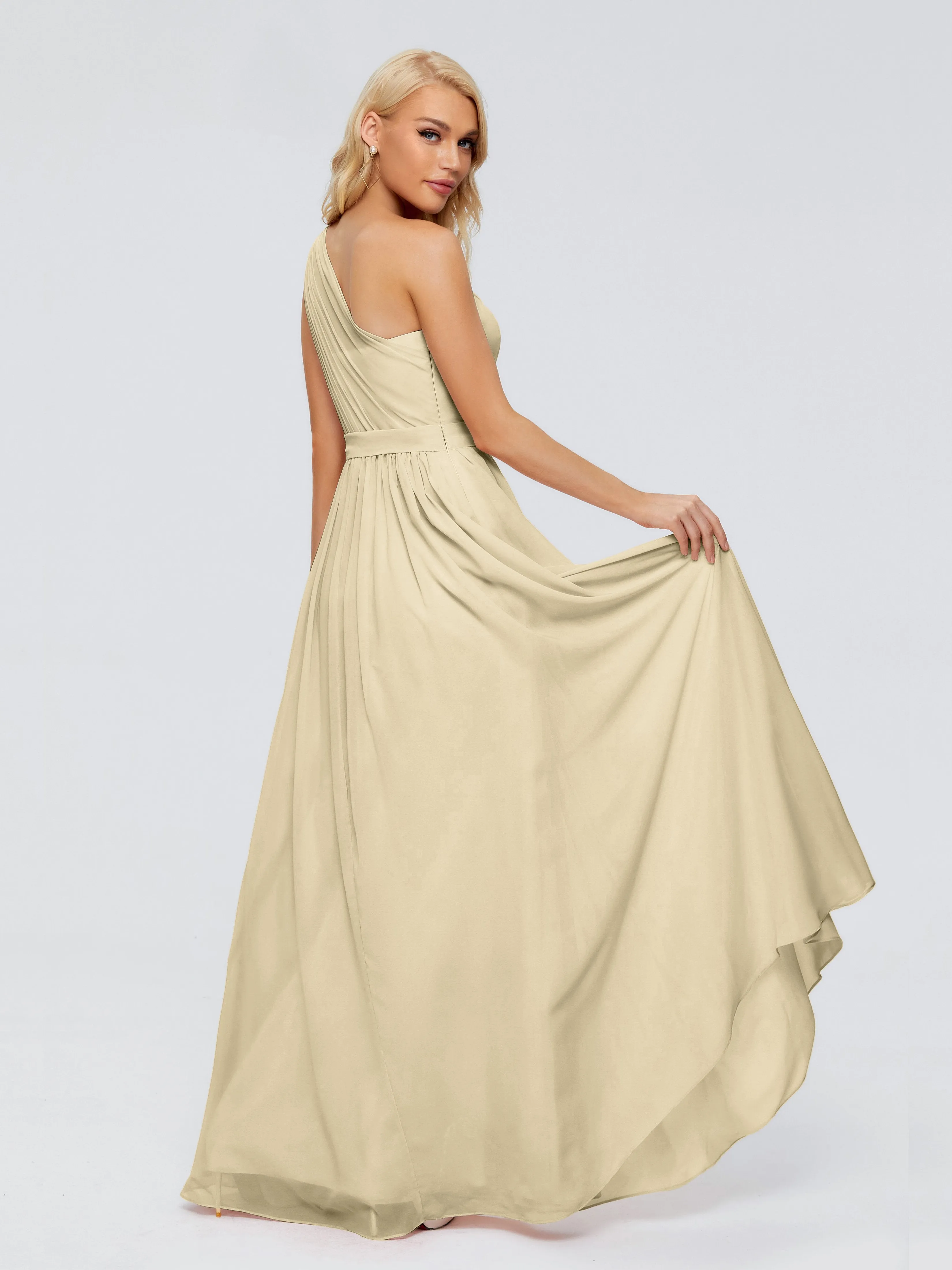 Arabella One Shoulder Sash Bridesmaid Dresses