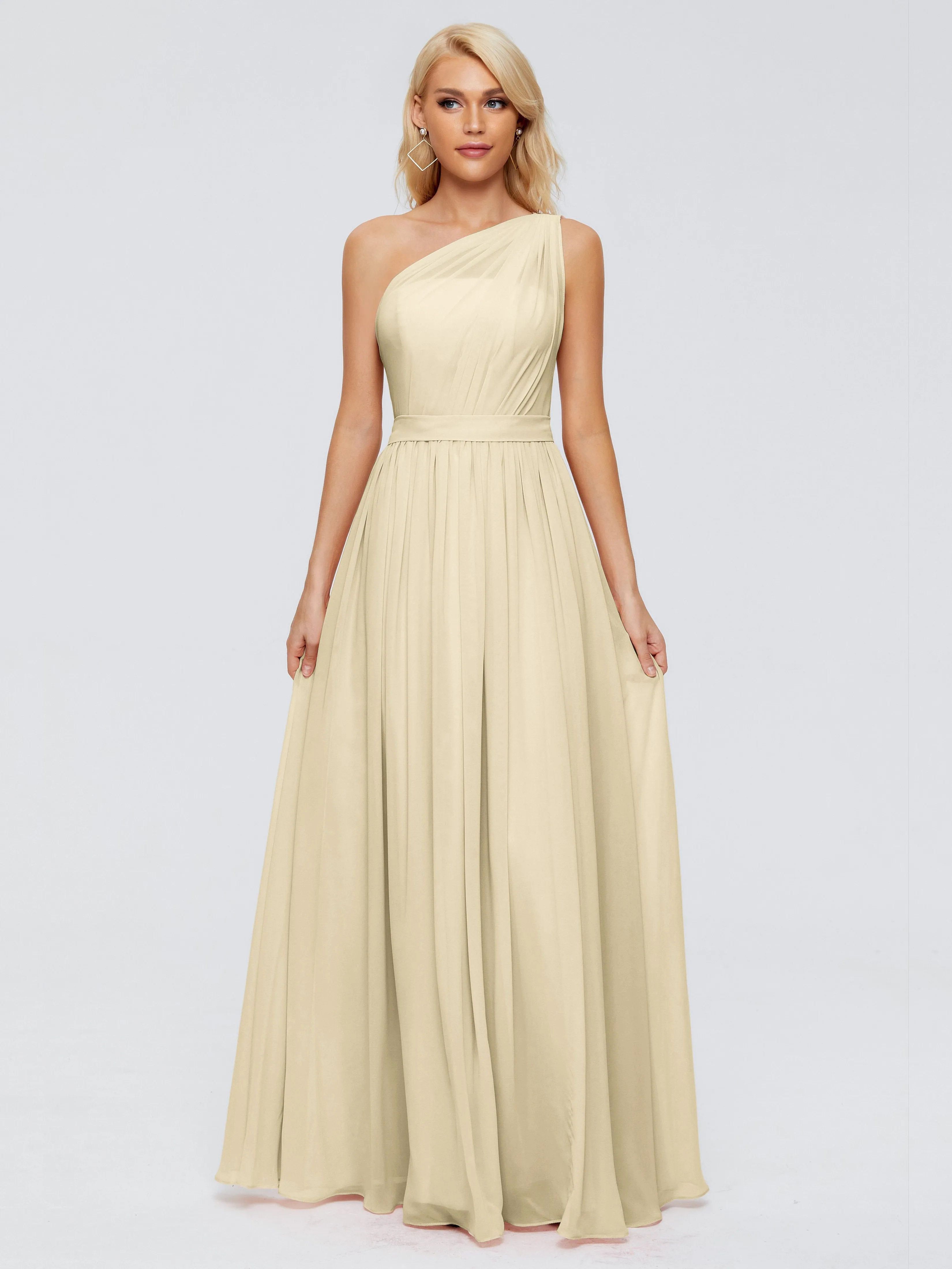 Arabella One Shoulder Sash Bridesmaid Dresses