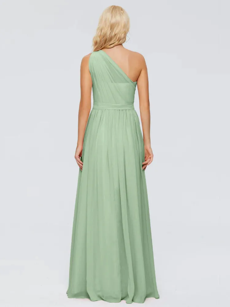 Arabella One Shoulder Sash Bridesmaid Dresses