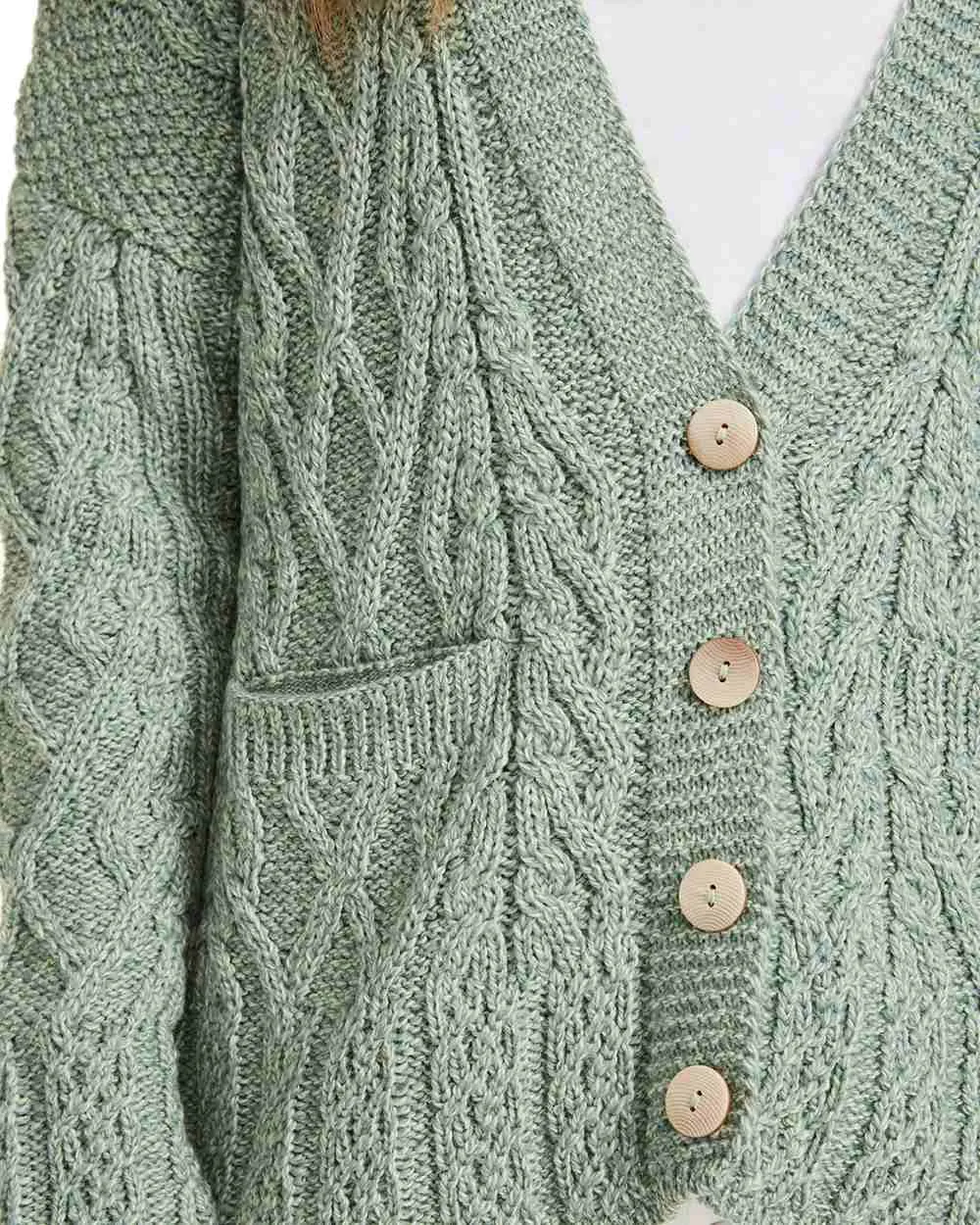 Aran Valentia Trellis Womens Cardigan