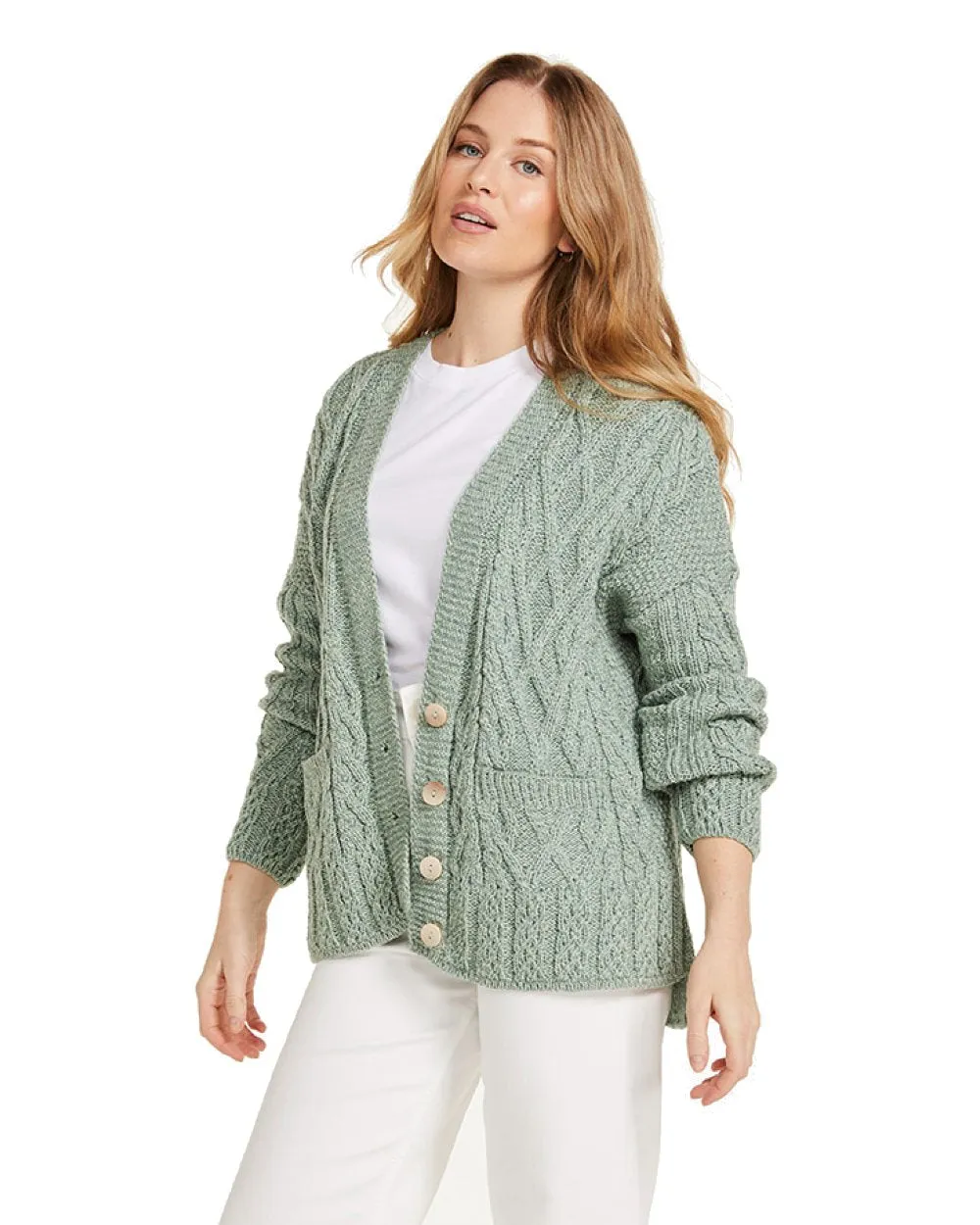 Aran Valentia Trellis Womens Cardigan