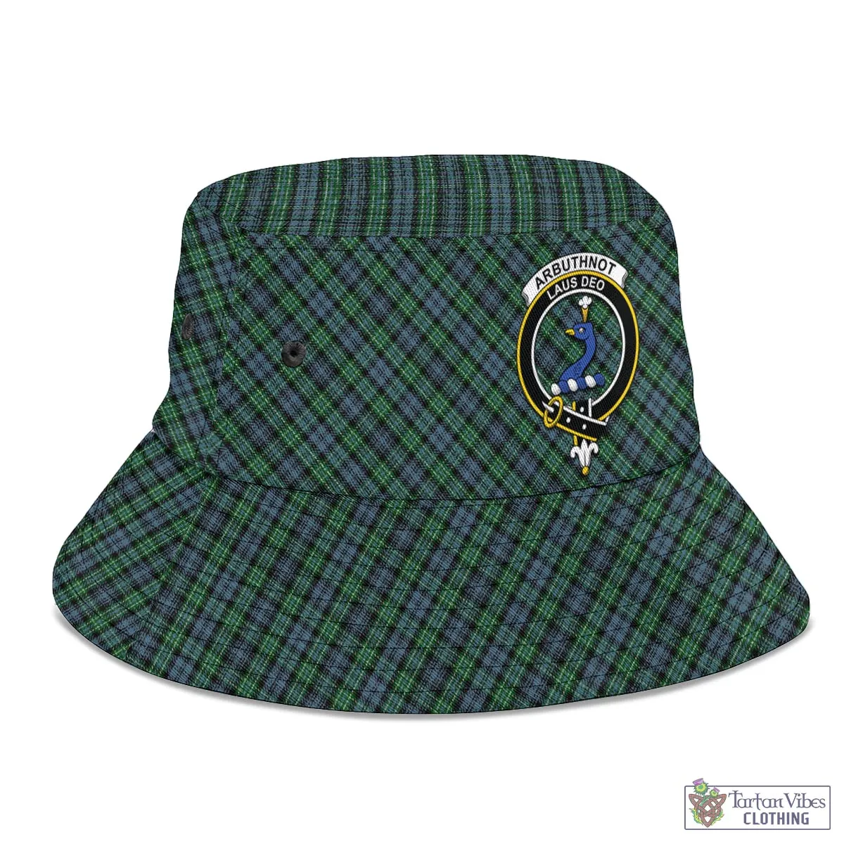 Arbuthnot Tartan Bucket Hat with Family Crest