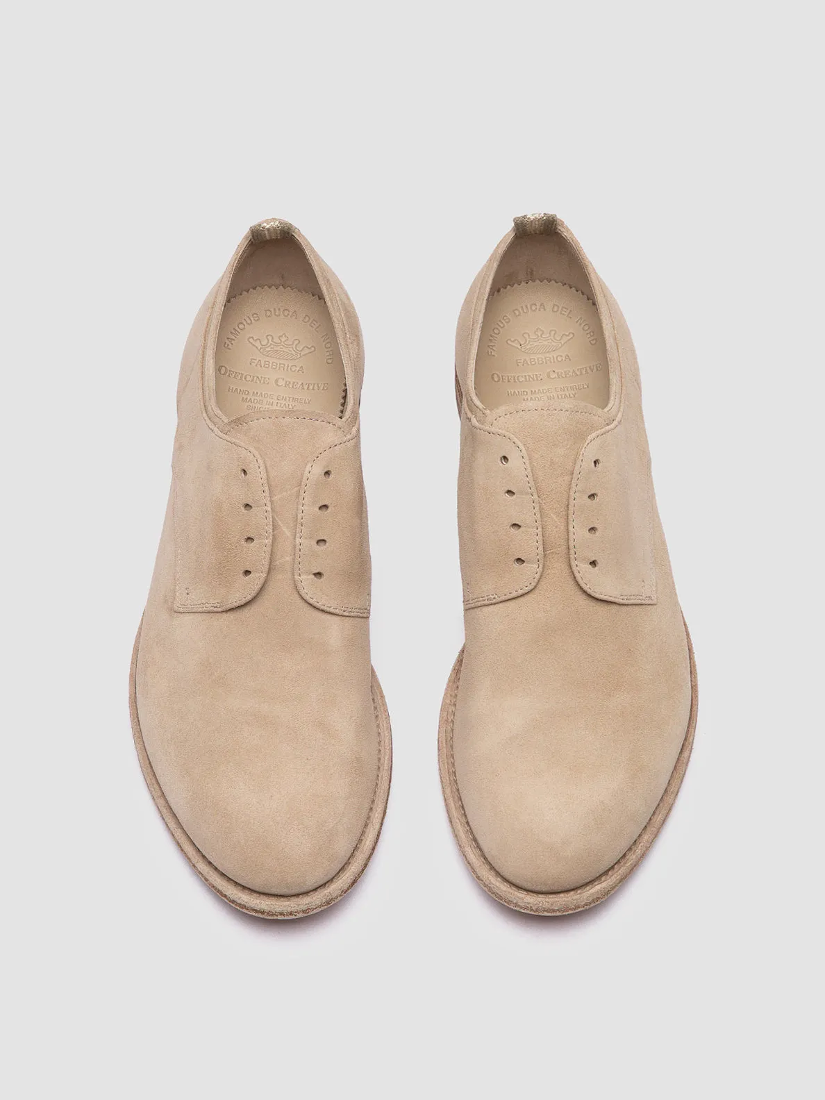 ARCHIVE 500 - Beige Suede Derby Shoes