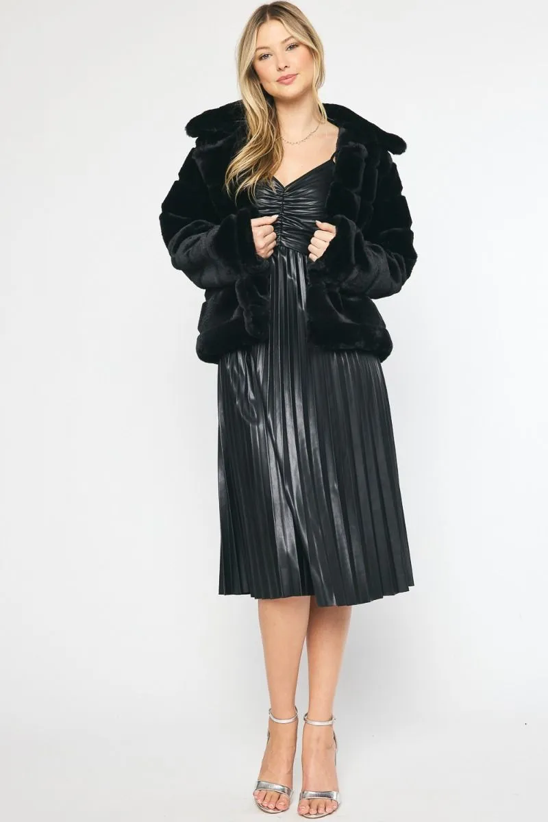 Arctic Glamour Black Fur Jacket