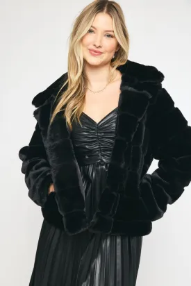 Arctic Glamour Black Fur Jacket