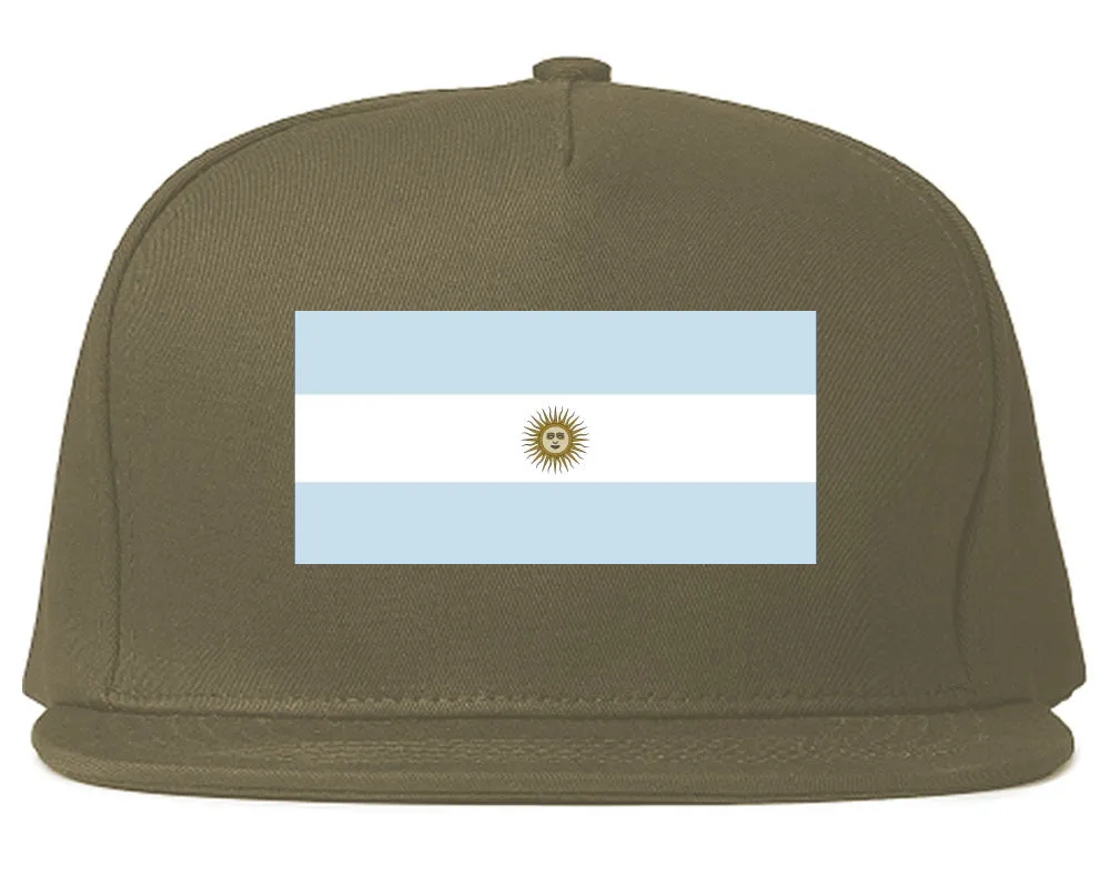 Argentina Flag Country Printed Snapback Hat Cap