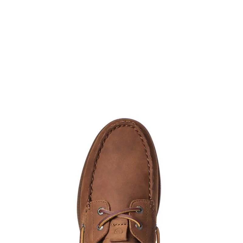 Ariat Antigua Mens Deck Shoe - Walnut