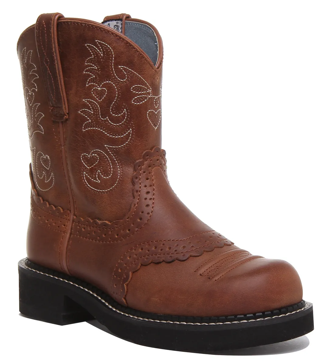 Ariat Fatbaby Saddle In Brown White