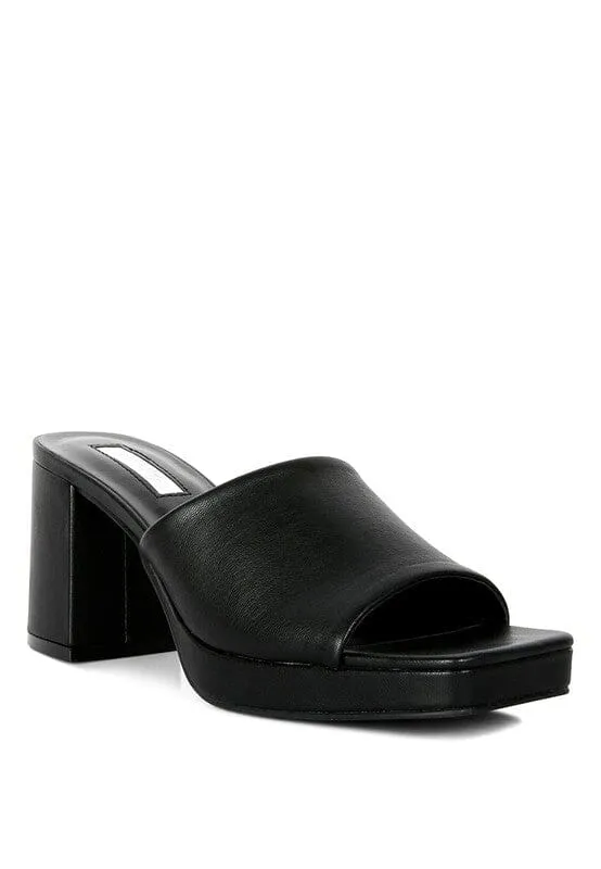 Artemisa Block Heel Slip On Sandals