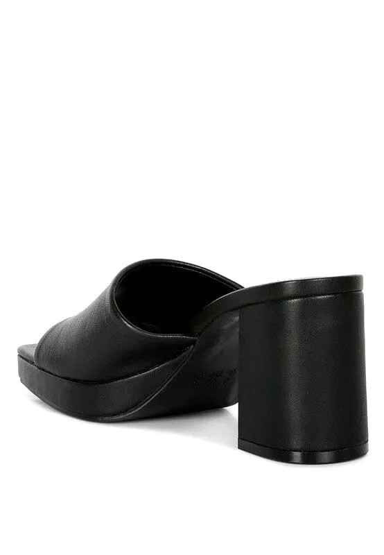 Artemisa Block Heel Slip On Sandals