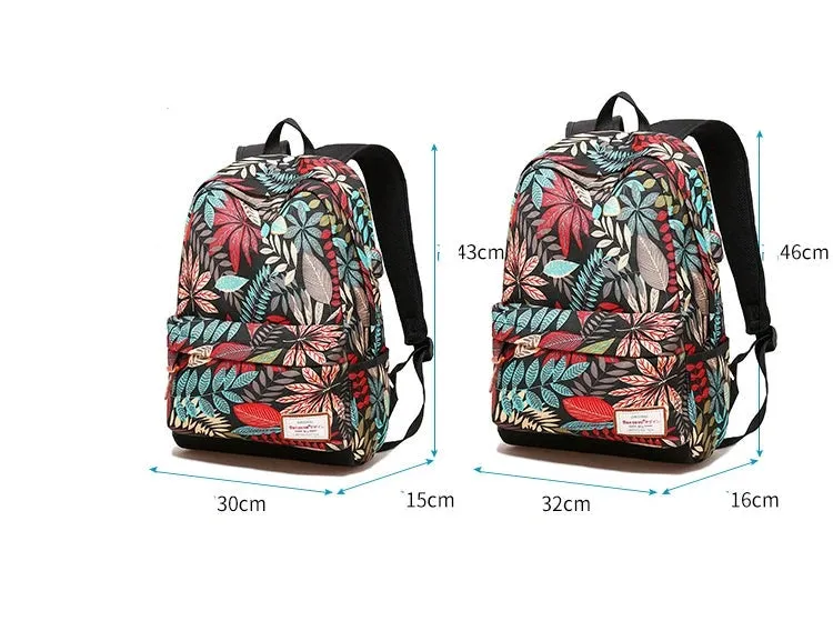 Artistic Printed Waterproof Backpack - Stylish Korean School Bag