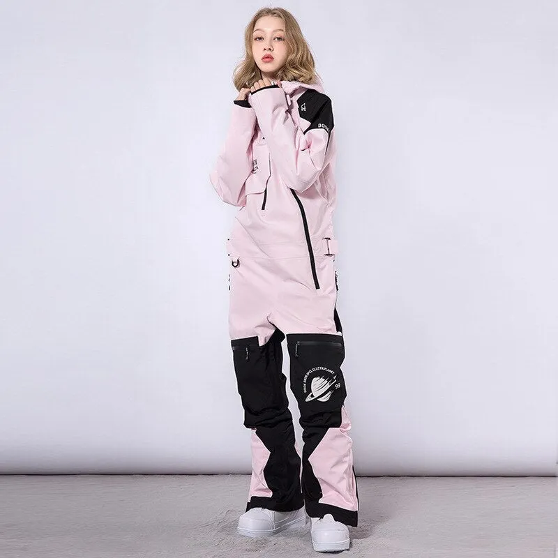 Ashore Ski Shop One-Piece Ski Suit Overalls Women Men Outdoor Snowboard