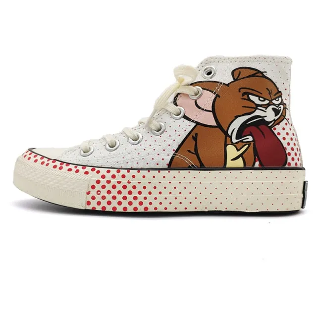 AshoreShop Womens Platform High Cartoon Printed Sneaker Shoes