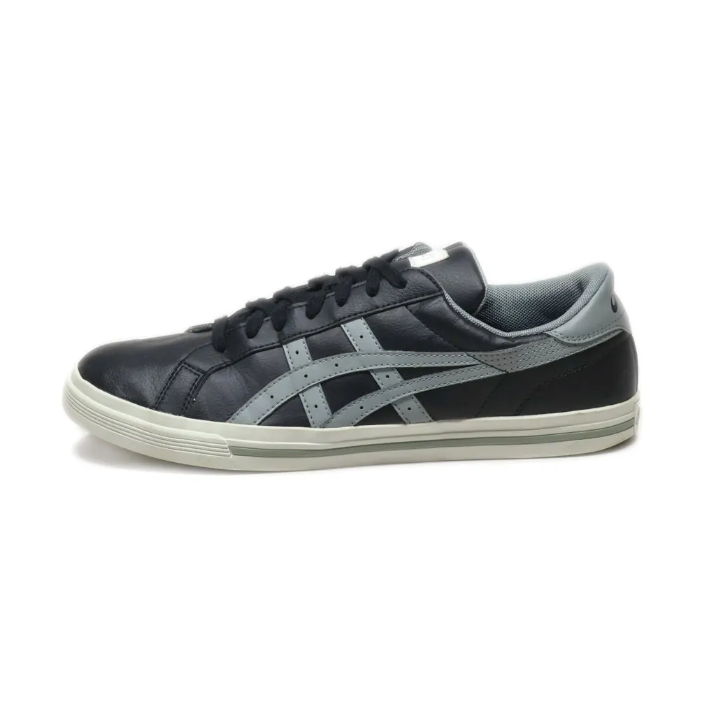 Asics Calssic Tempo Sport Shoes Pu Leather Black Colour For Men