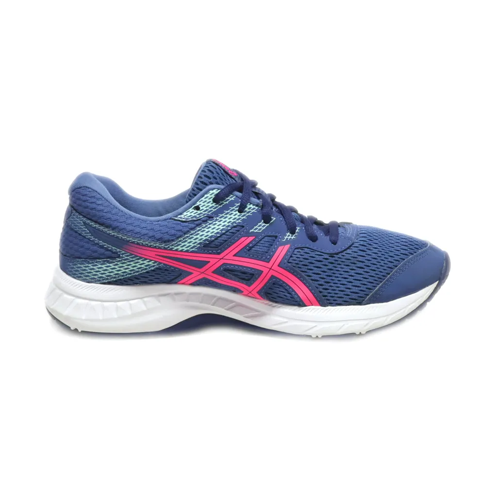 Asics Contend 6 Sport Shoes Fabric Blue Colour For Women