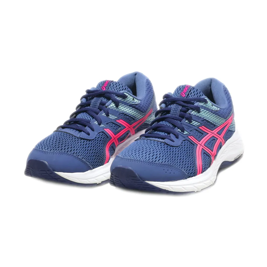 Asics Contend 6 Sport Shoes Fabric Blue Colour For Women