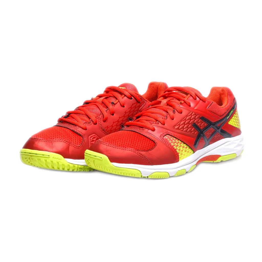 Asics Gel-Domain 4 Sport Shoes Pu Leather Red Colour For Men