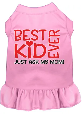 Ask My Mom Screen Print Dog Dress Light Pink Xl (16)