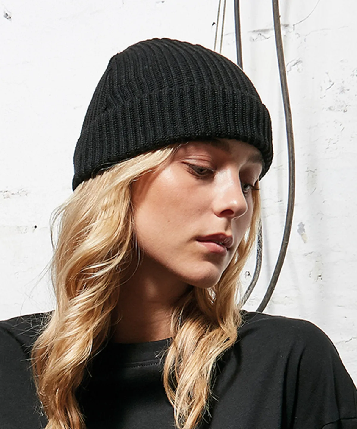 Asphalt - Recycled yarn fisherman beanie