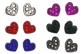 Assorted Colour 3.2cm Stone Heart Shaped Mini Clamps