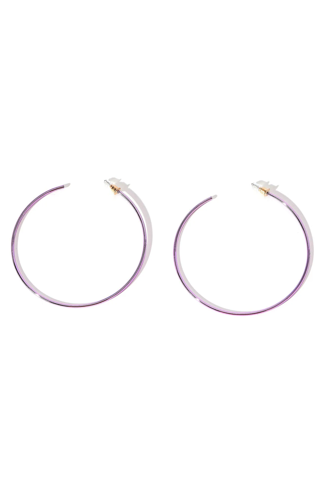 Astonishing Glow Hoop Earrings - Purple