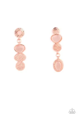 Asymmetrical Appeal Copper Paparazzi Earrings