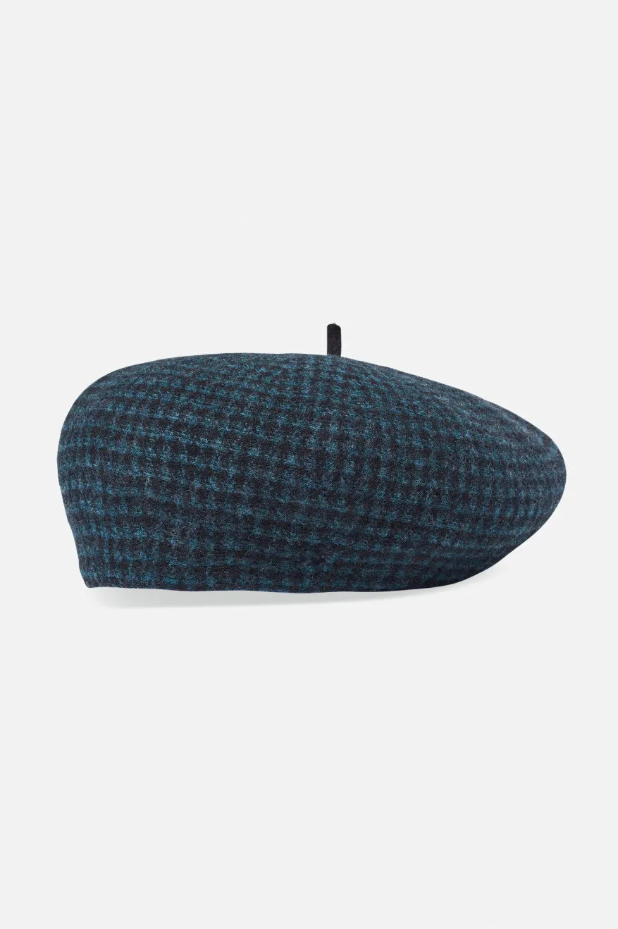 Audrey II Beret - Emerald Gingham