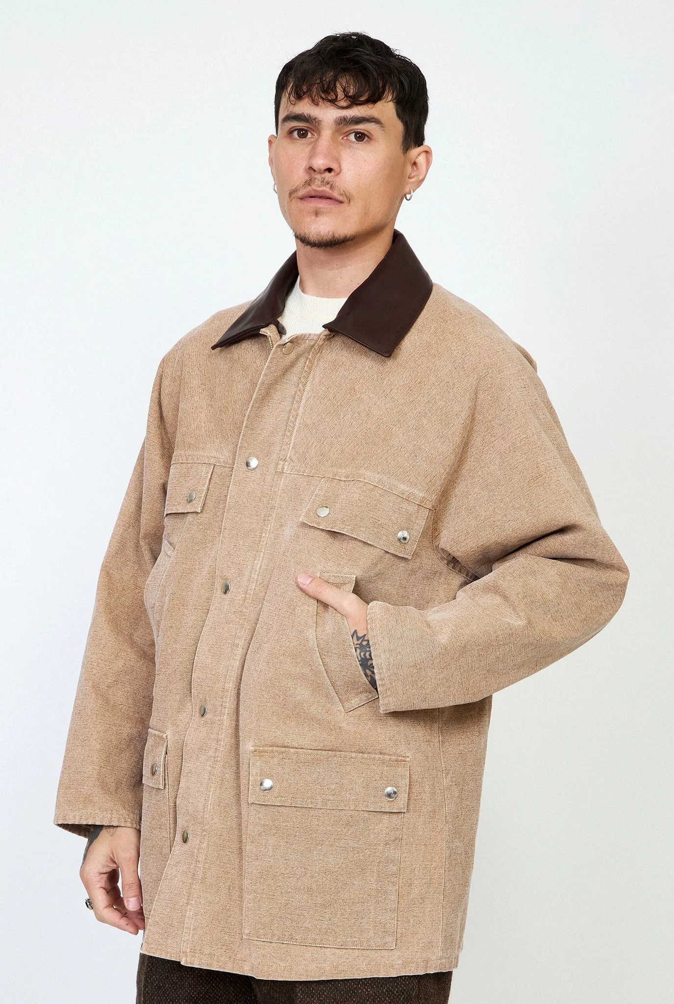 AURALEE Organic Canvas Hunting Blouson