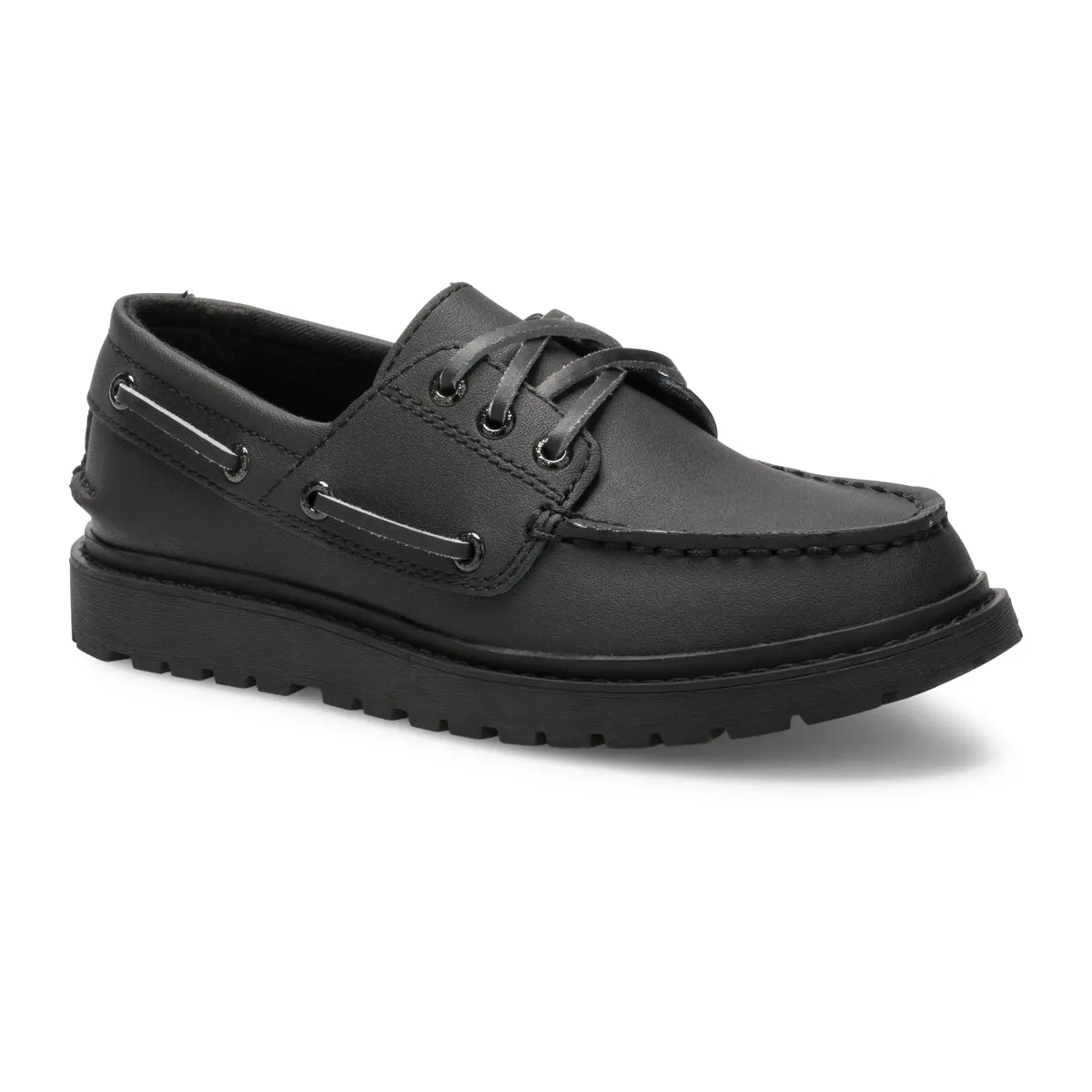 Authentic Original Twisted Lug Boat Shoe - Black - Boy's