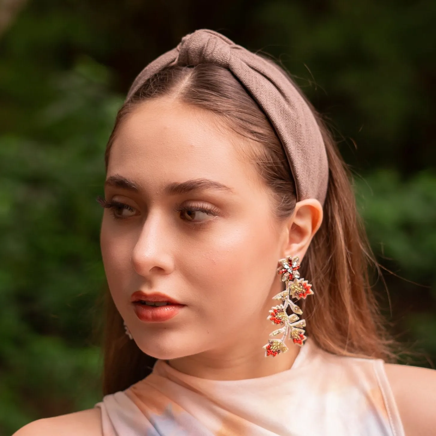 Autumn Leaves Beaded Earrings