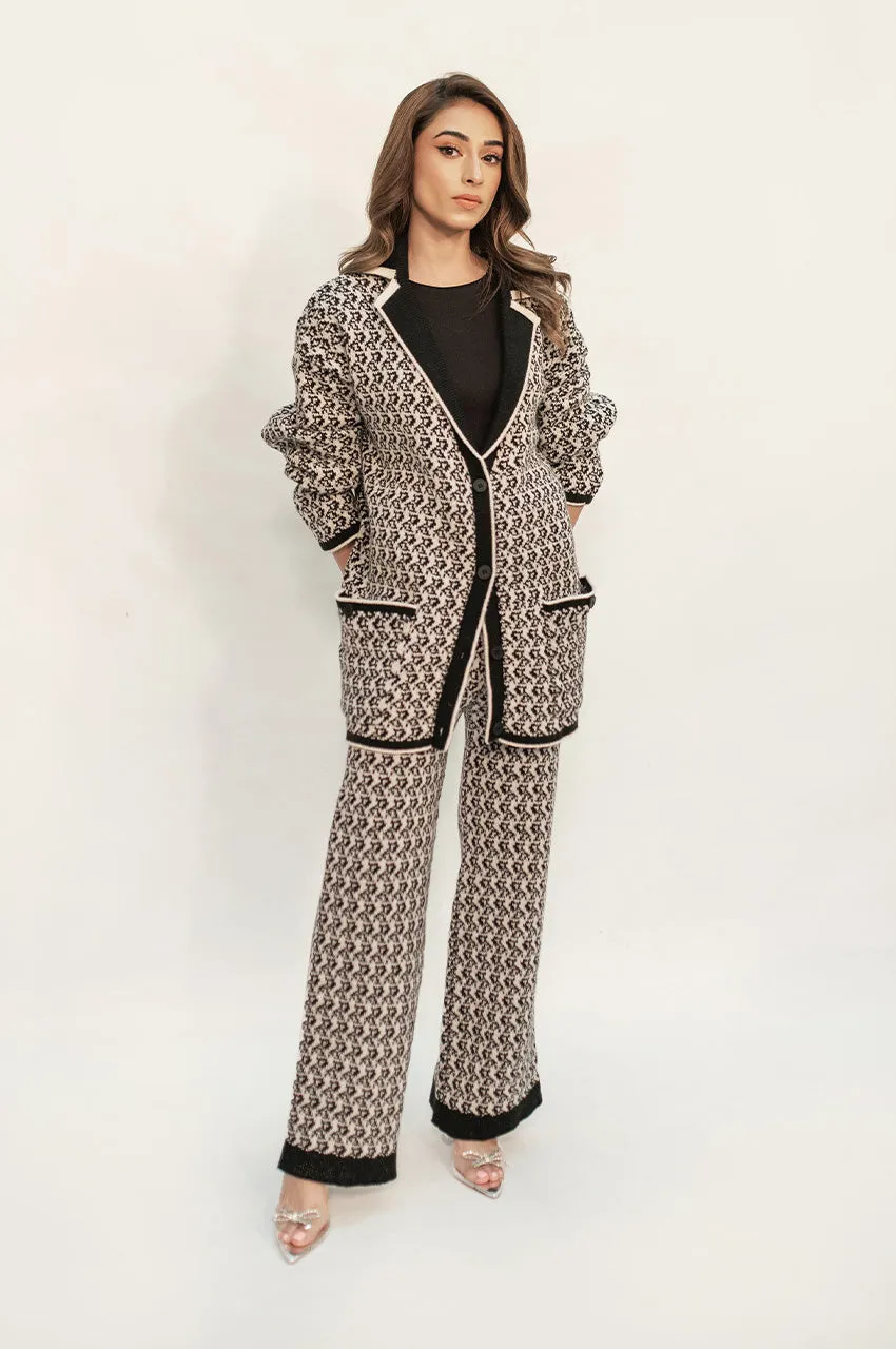 Autumn Winter '24 - Layla Black & White Knit Suit