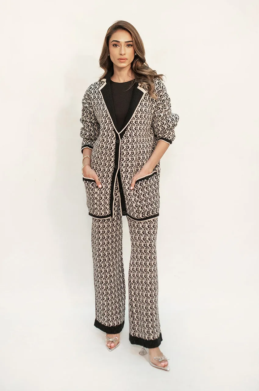 Autumn Winter '24 - Layla Black & White Knit Suit